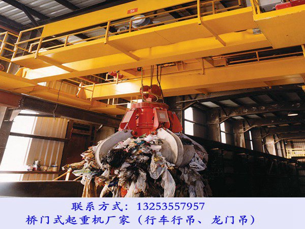 <b>河南洛阳行车行吊厂家20T抓斗双梁起重机参数</b>